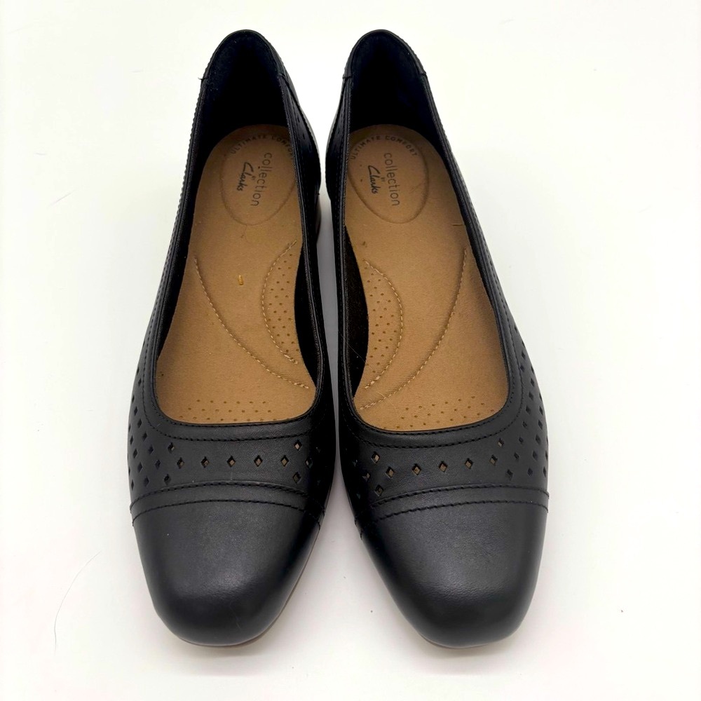 Clarks Women's Collection Juliet Cedar Leather Shoes Black